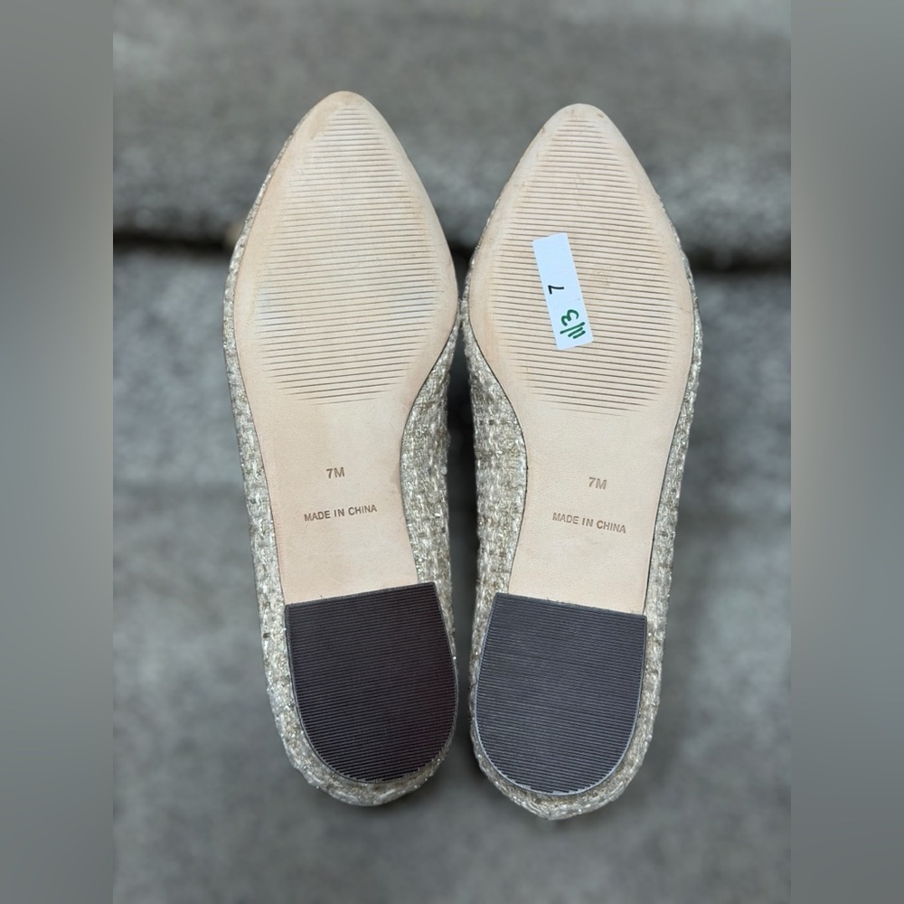NEW Talbots Edison Bow Bouclé Flats Balletcore Parisian Chic Women’s 7 Soft Girl - Picture 9 of 10